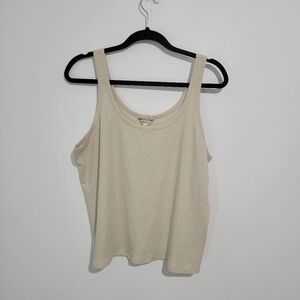 RW&CO. WOMEN'S SLEEVELESS LINEN BLEND TAN TOP NWT SIZE XL